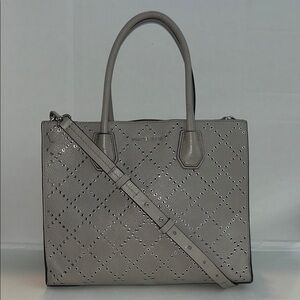 Michael Kors Mercer Stud and Grommet large convertible tote gray bag handbag
